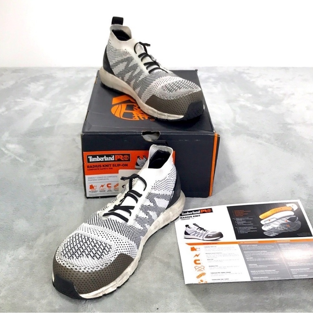 Timberland Pro Radius Knit  Titanium Slip On Comp Toe Shoe Men's 9M